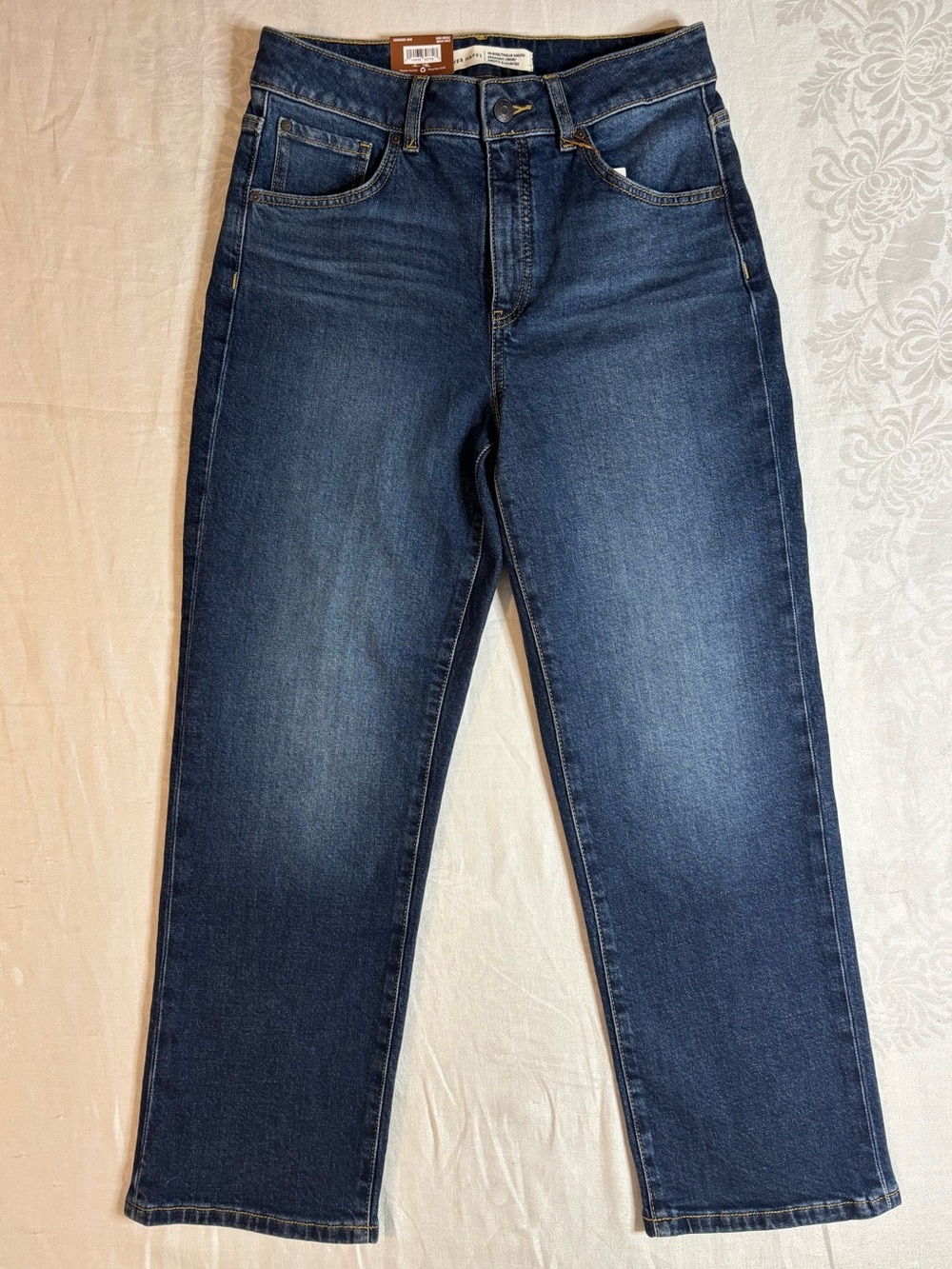 Denver Hayes Hi Rise Straight Crop Jeans Dark Indigo NWT Size 8 90’s Minimalist